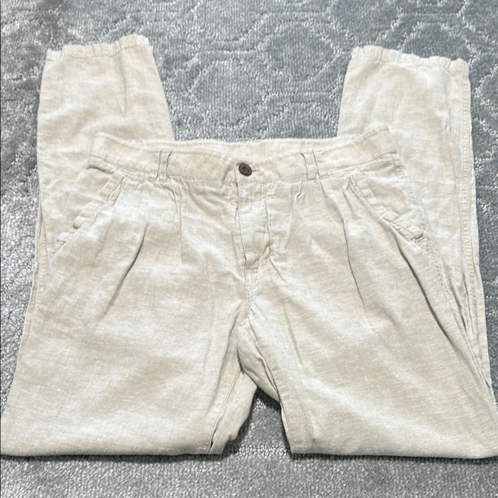 Patagonia Tan Trousers Relaxed Fit Pleated Women’s Size 6